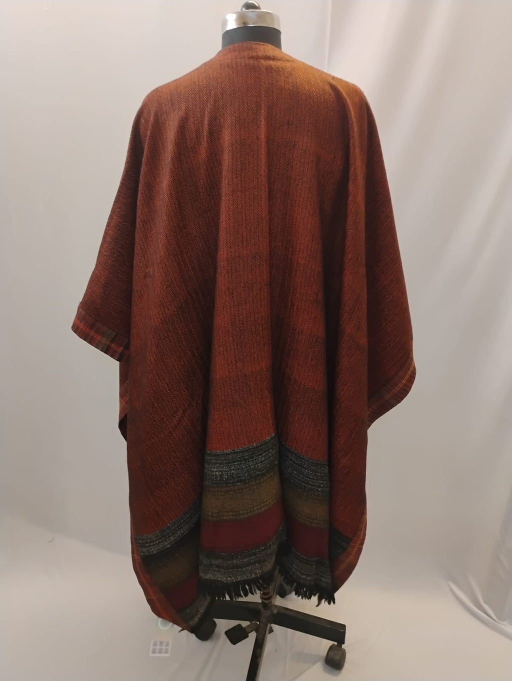 Brown and Orange with Yak Wool Cape