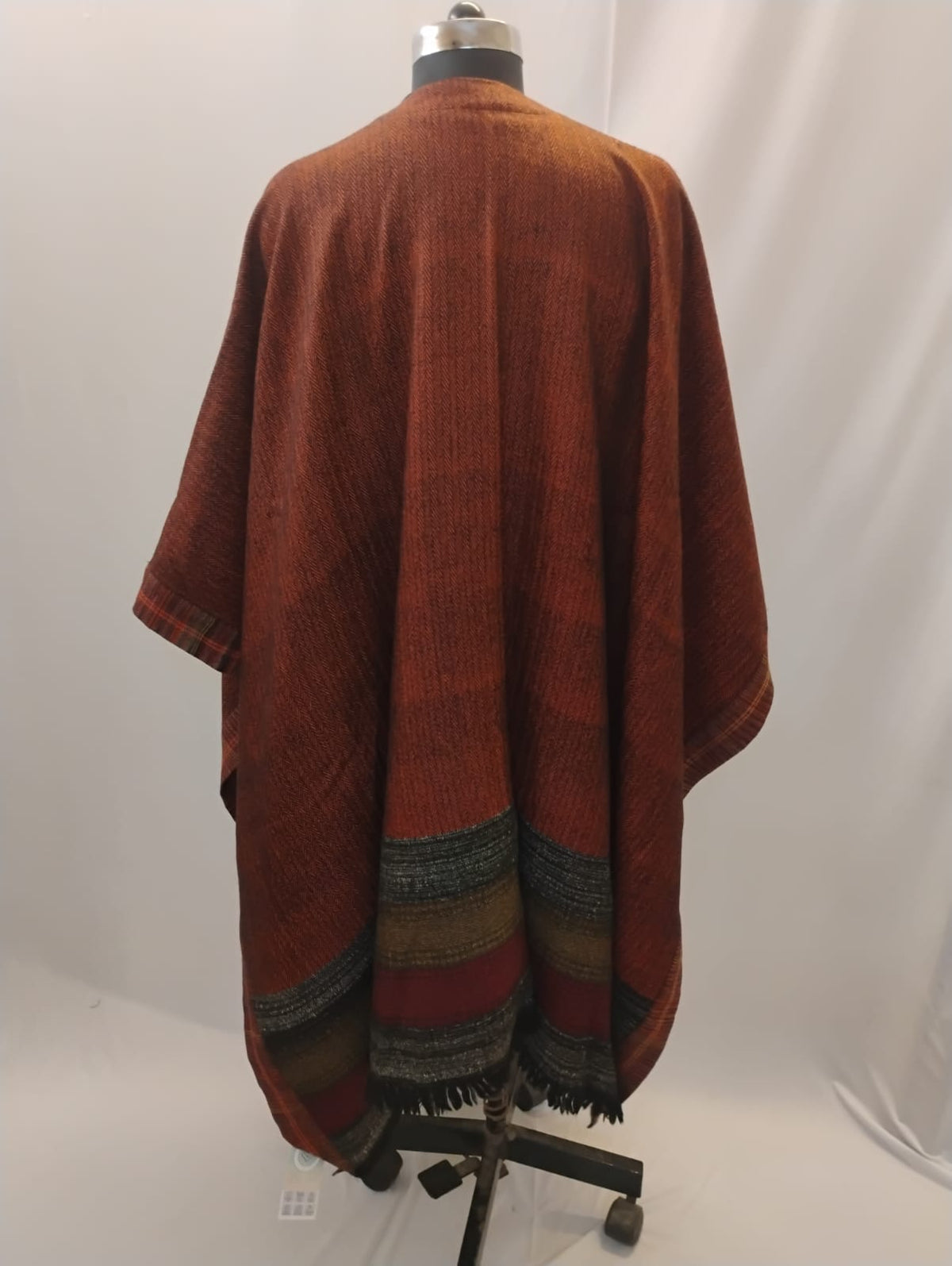 Brown and Orange with Yak Wool Cape