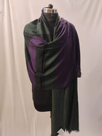 Classic Black, Green and Purple Three Lines Stole