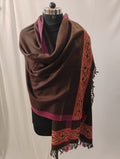 Classic Brown and Purple with Border Stole