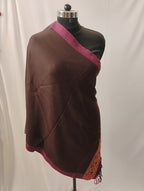 Classic Brown and Purple with Border Stole