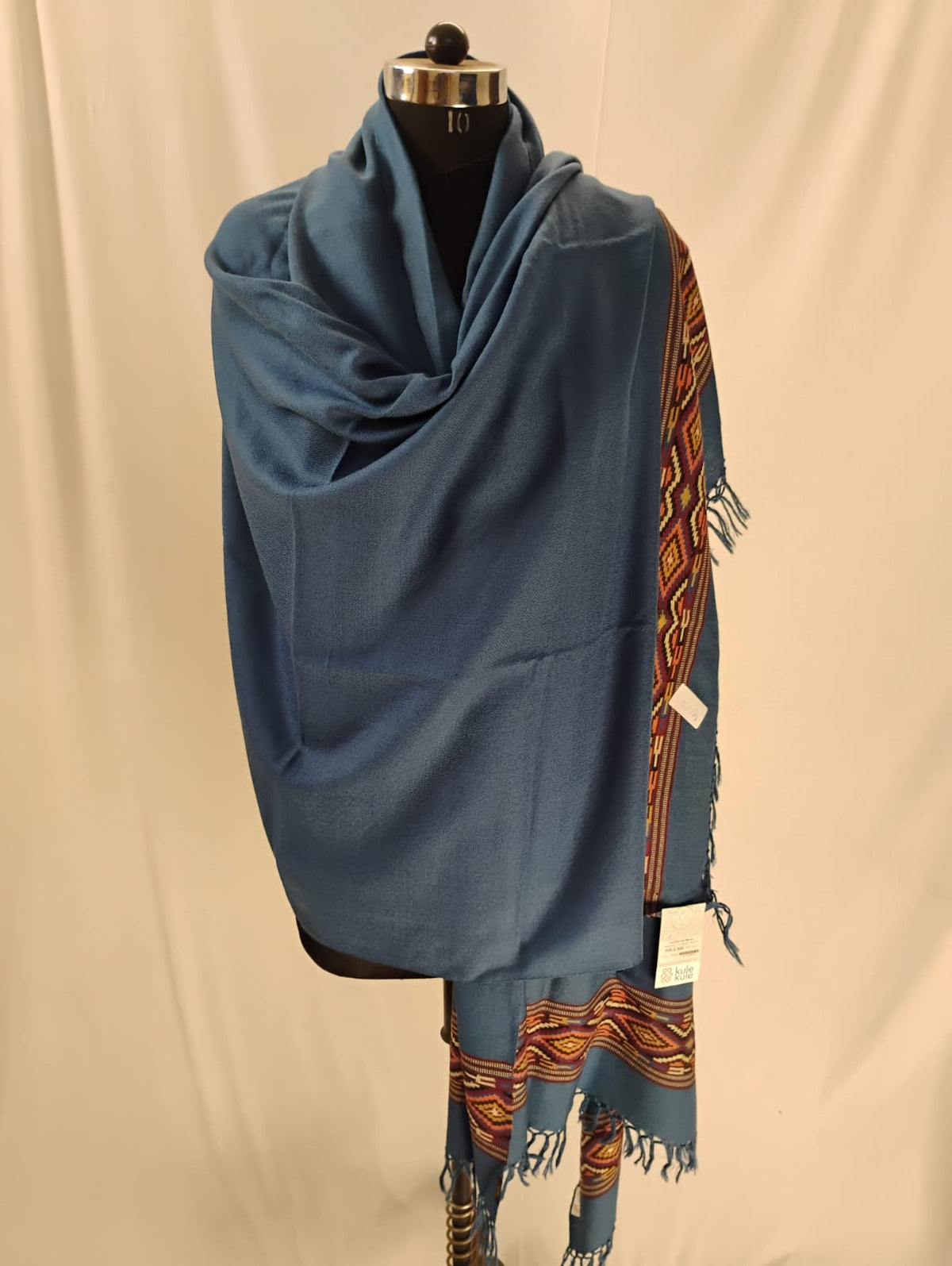 Luxury Blue with Border Shawl