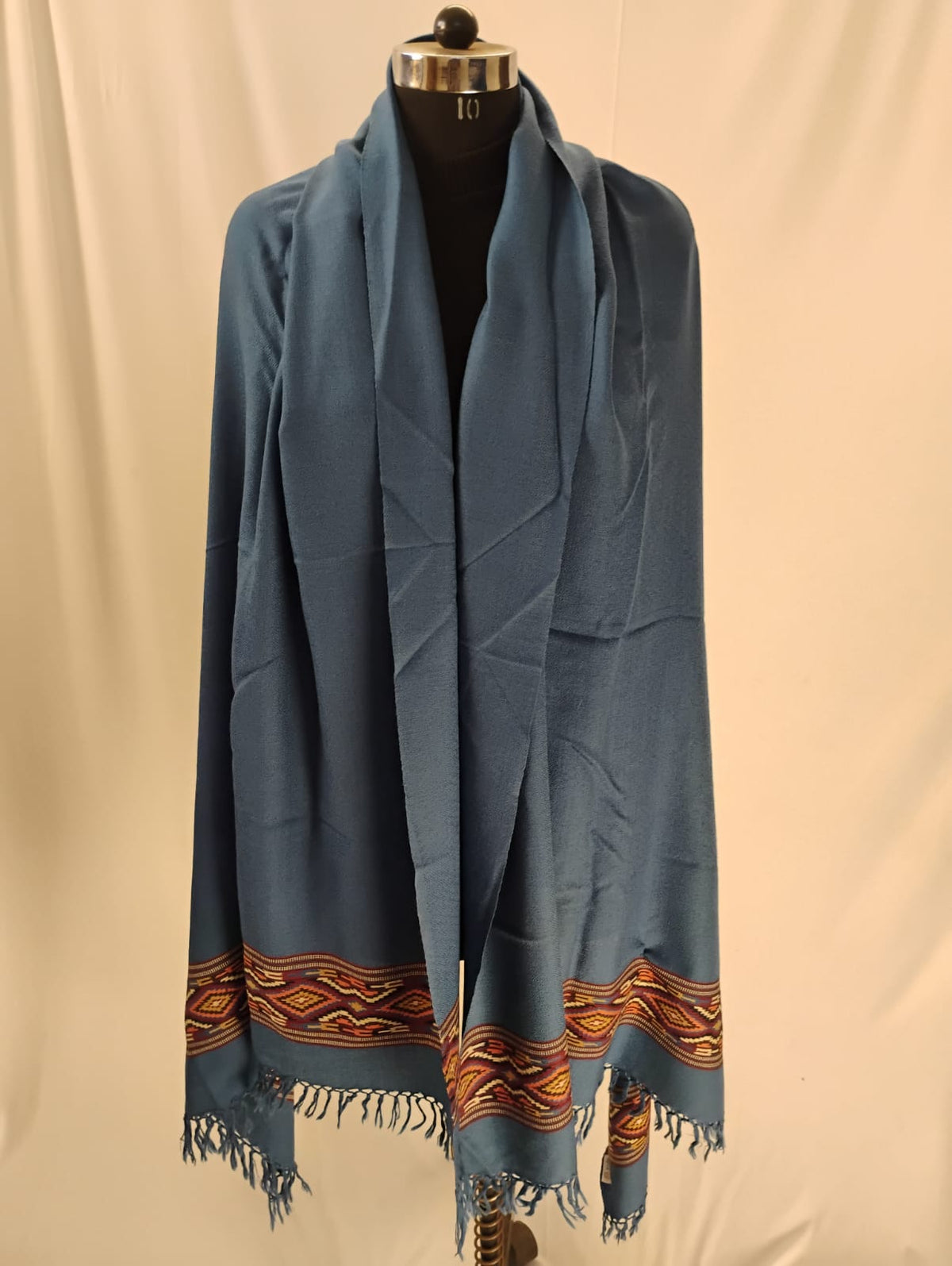 Luxury Blue with Border Shawl