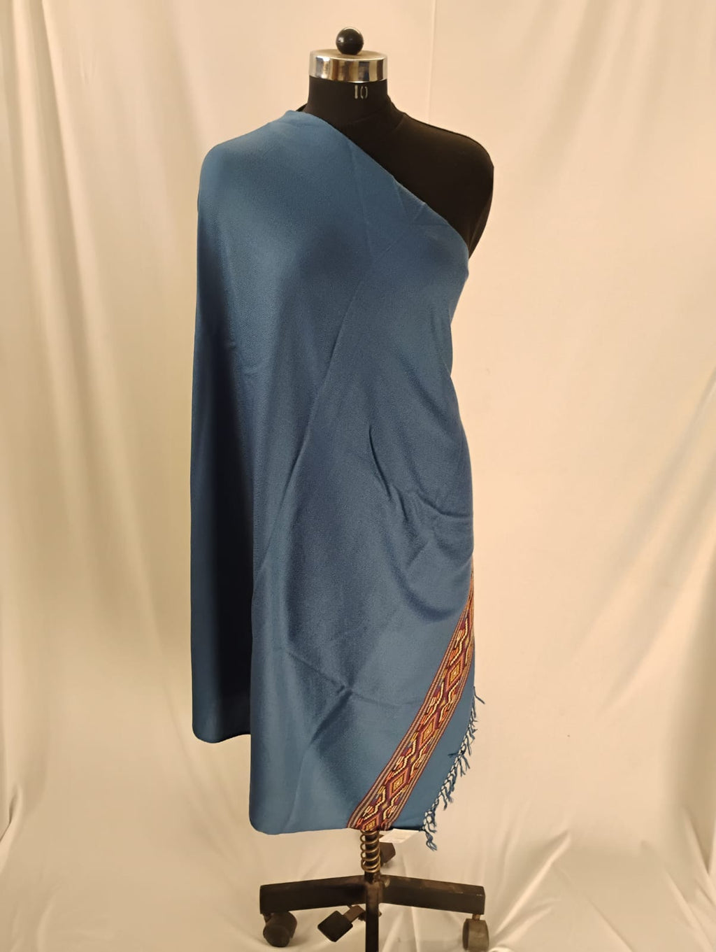 Luxury Blue with Border Shawl