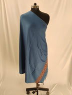 Luxury Blue with Border Shawl
