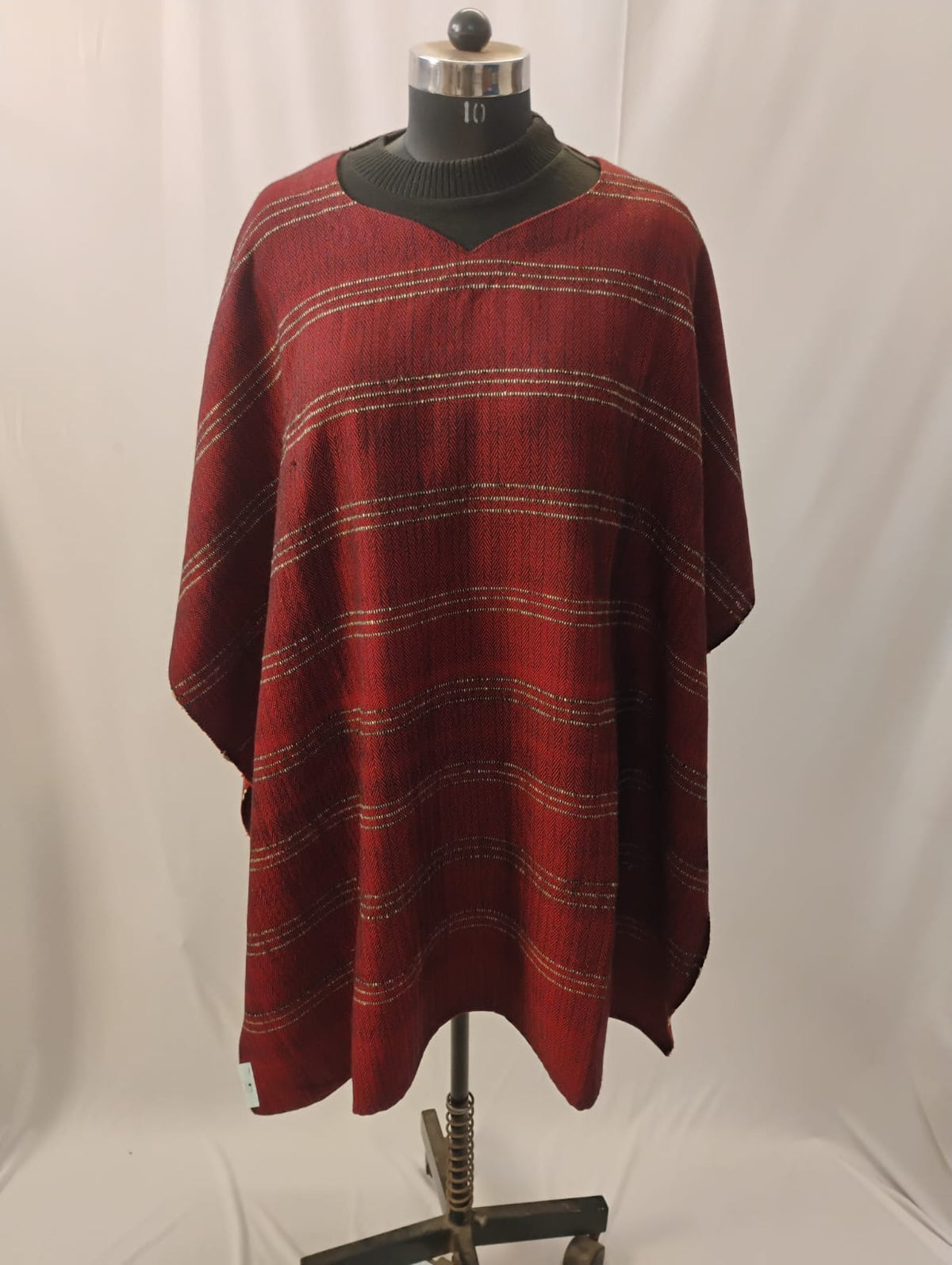 Luxury Maroon with White Line Kaftan