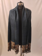 Classic Navy with Yak Wool Border Stole