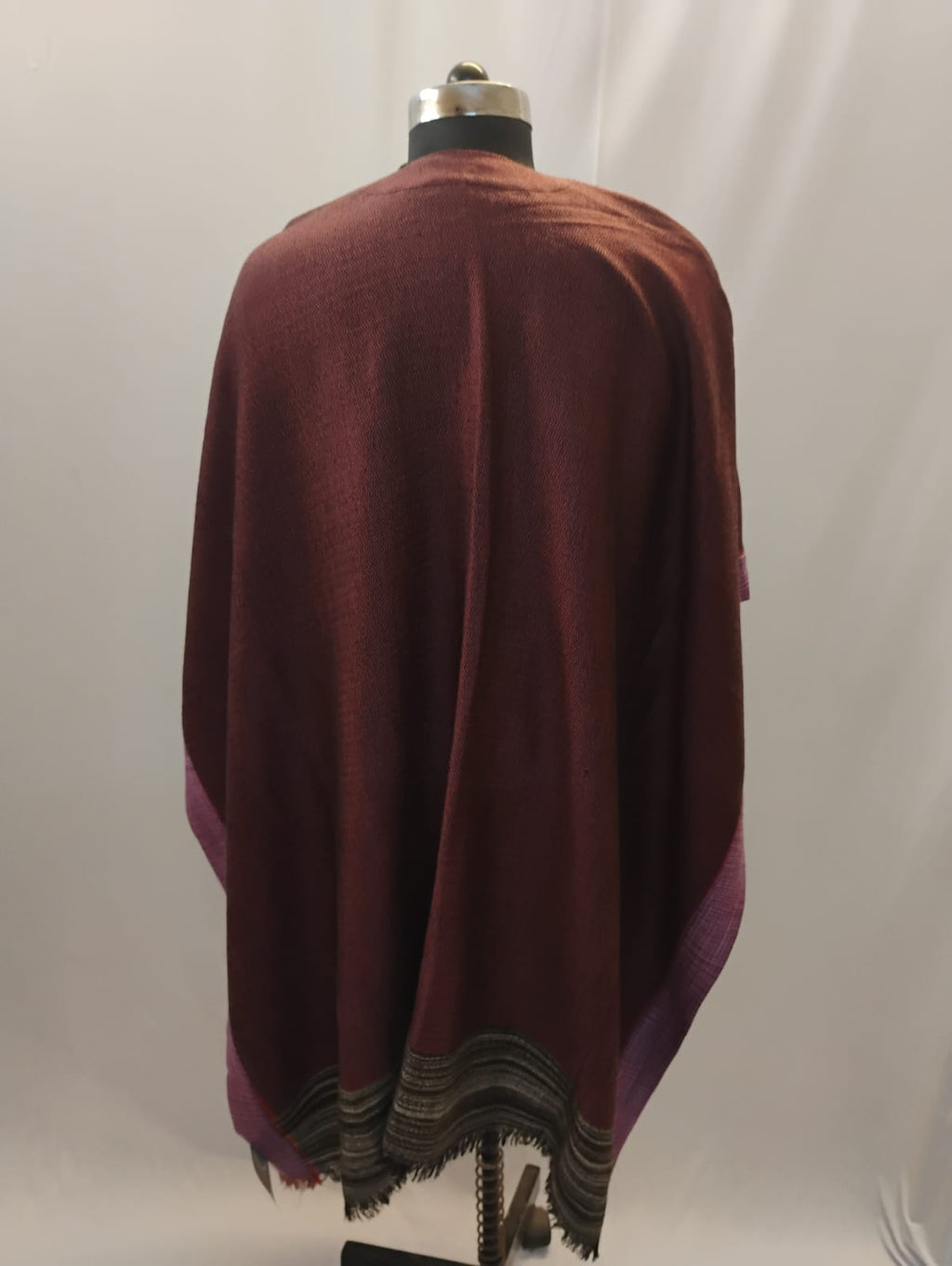 Purple with Yak Wool Border Cape