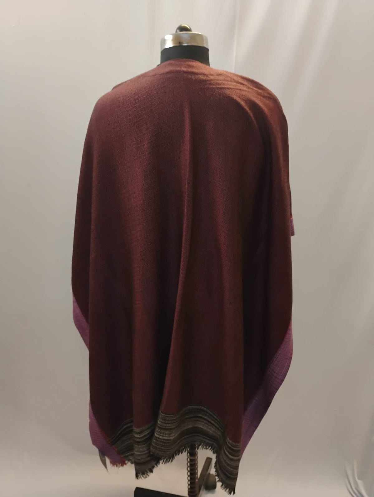 Purple with Yak Wool Border Cape