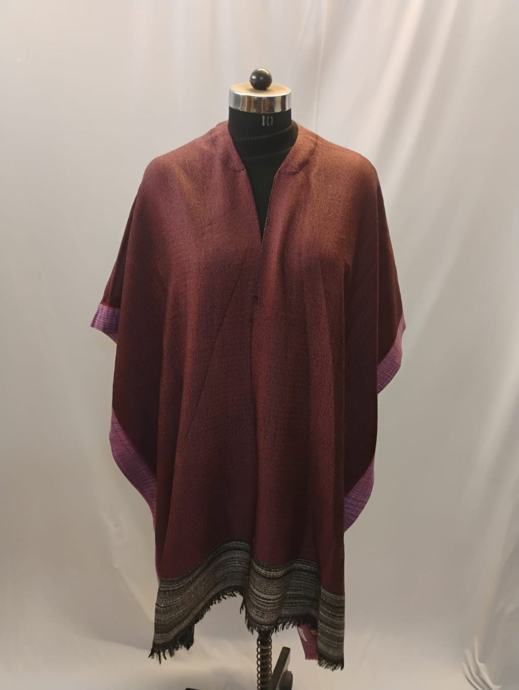 Purple with Yak Wool Border Cape