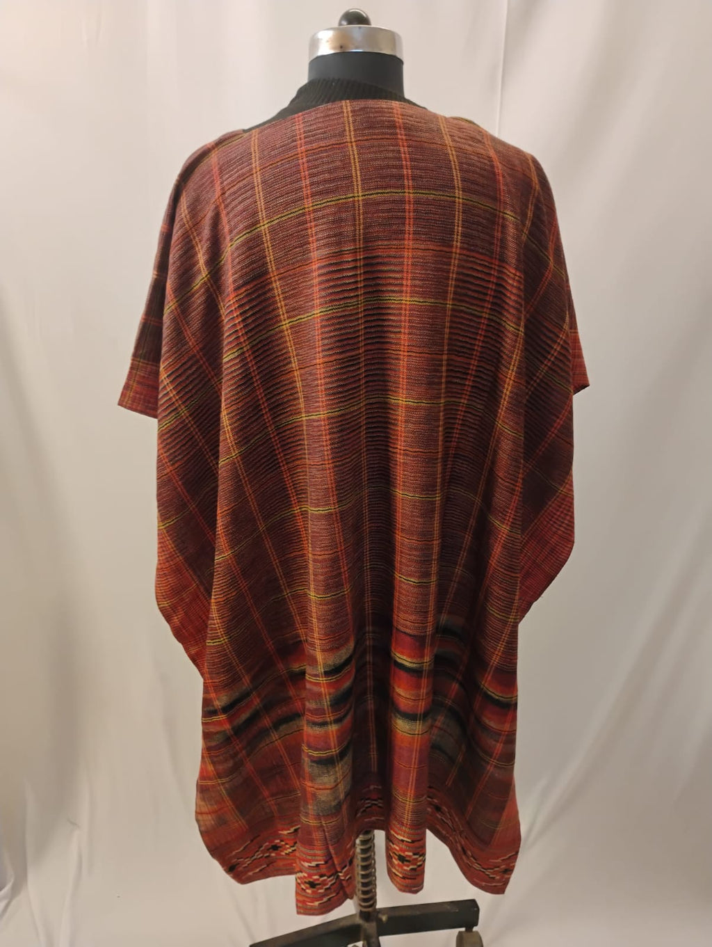 Luxury Red Check Pattern Kaftan