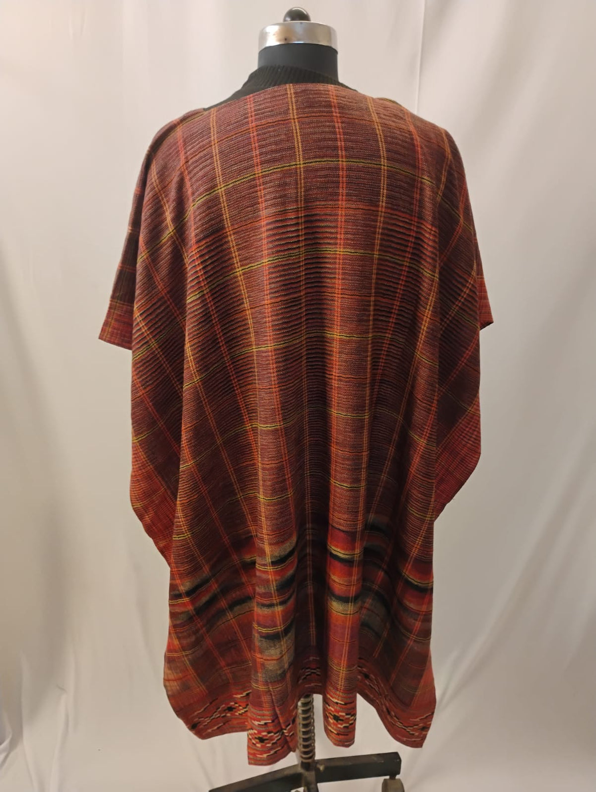 Luxury Red Check Pattern Kaftan
